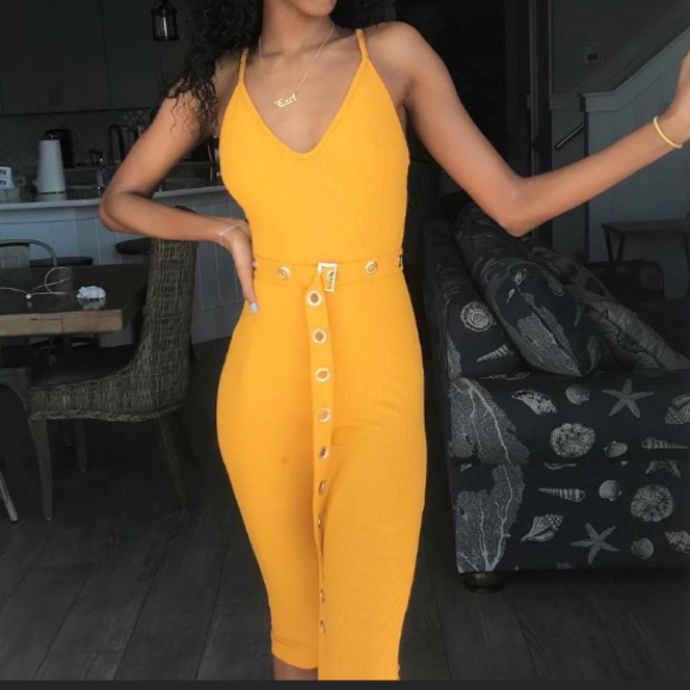 Belted jumpsuit